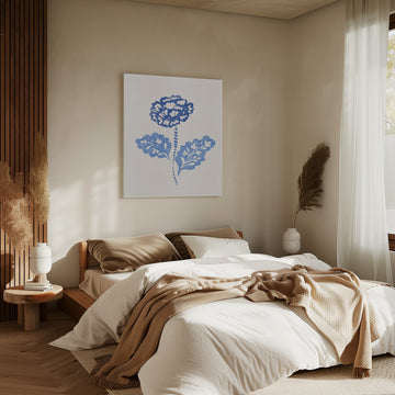 Indigo Botanical Impression | Canvas - Room Interior 2