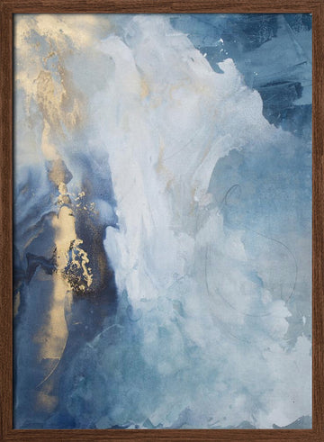 Celestial Waves | Poster - Walnut Frame Interior