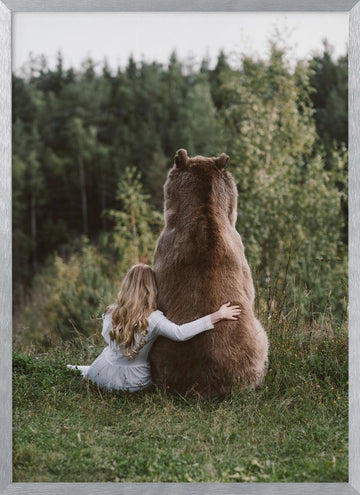 Peaceful Forest Embrace | Poster - Silver Frame Interior