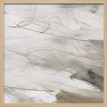 Subtle Grey Abstract | Poster - Wood Frame Interior