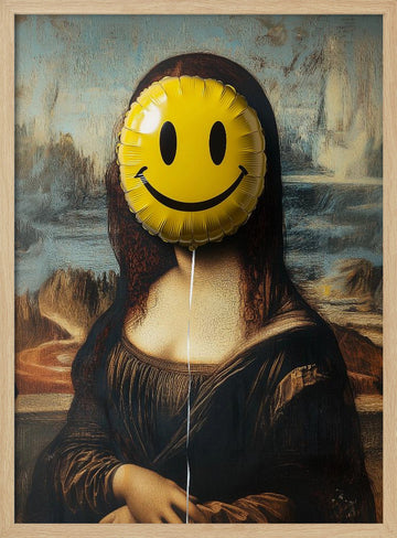 Parody of the Mona Lisa | Poster - Wood Frame Interior