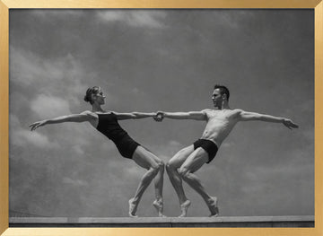 Ballet Partners In Balance | Poster - Gold Frame Interior