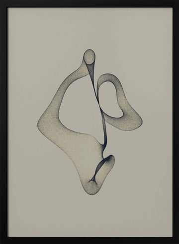 Ethereal Flowing Shape | Poster - Black Metal Frame Interior