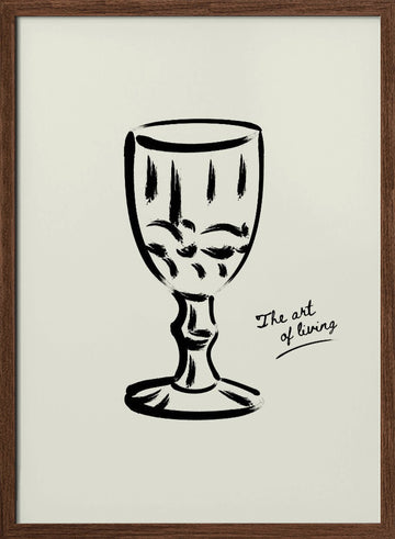 Theartoflivingno02 | Poster - Walnut Frame Interior