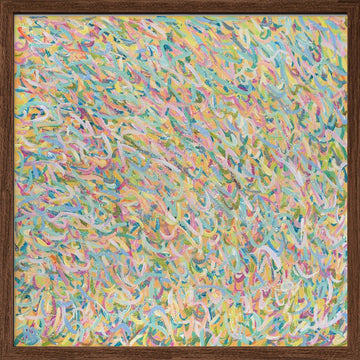 Pastel Abstract Flow | Poster - Walnut Frame Interior