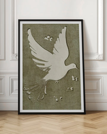 Peaceful White Dove | Poster - Room Interior 1