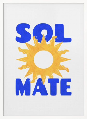 Sol Mate Sun Graphic | Poster - White Frame Interior