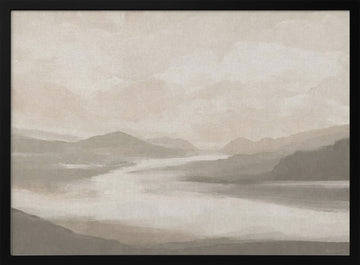 Lake Sunrise | Poster - Black Frame Interior
