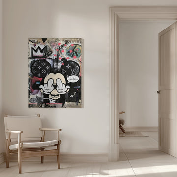 Rebellious Cartoon Attitude | Canvas - Room Interior 1