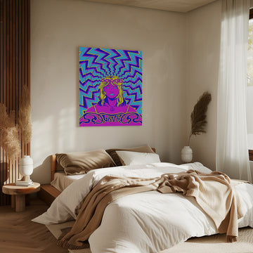 Psychedelic Love Girl | Canvas - Room Interior 2