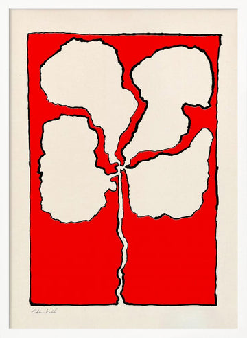 Red Flower | Poster - White Frame Interior