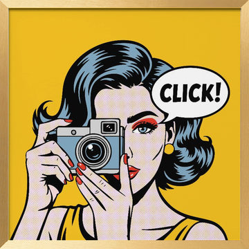 Pop Art Photographer | Poster - Gold Frame Interior