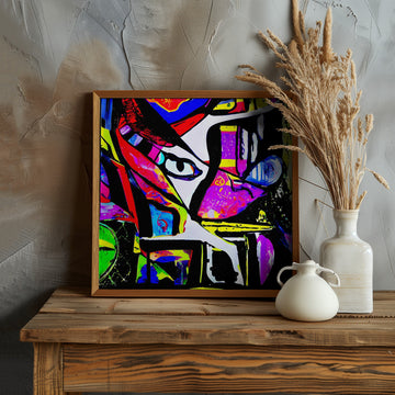 Vibrant Abstract Gaze | Poster - Room Interior 1