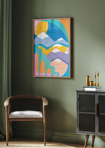 Sunny Abstract Landscape | Poster - Room Interior 2