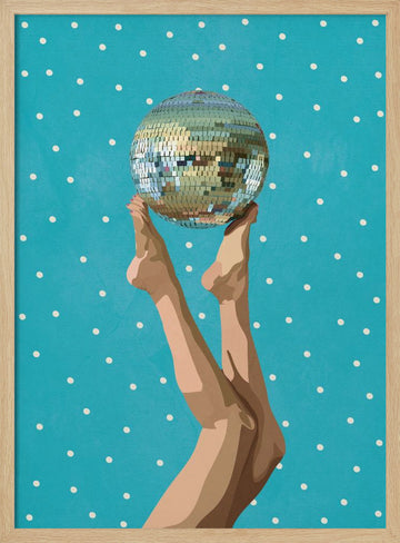 Dancing Disco Legs | Poster - Wood Frame Interior