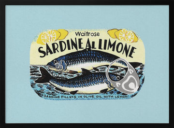 Lemon Sardine Can | Poster - Black Metal Frame Interior