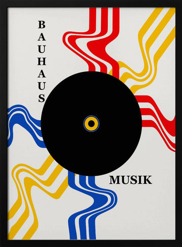 Bauhaus Music Record | Poster - Black Metal Frame Interior