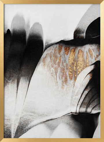 Fluid Gold Contrast | Poster - Gold Frame Interior