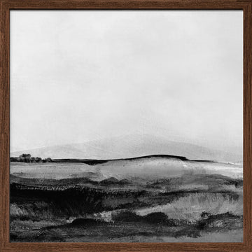 Mono Landscape No1 | Poster - Walnut Frame Interior