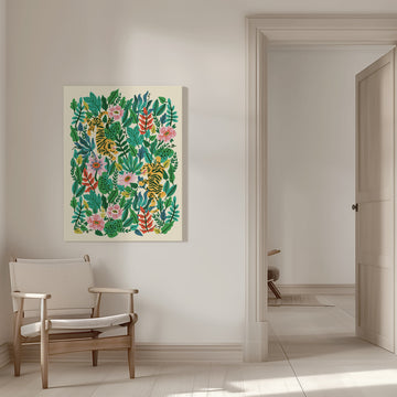 Playful Jungle Tigers | Canvas - Room Interior 1