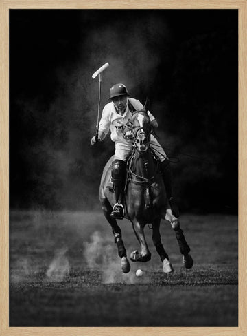 Dynamic Polo Action | Poster - Wood Frame Interior