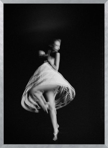 Ethereal Dancer in Motion | Poster - Silver Frame Interior