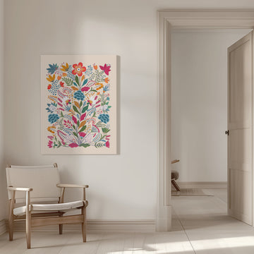 Folk Art Flower Garden | Canvas - Room Interior 1