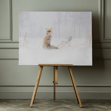 Red Fox In Winter Snow | Canvas - Room Interior 1