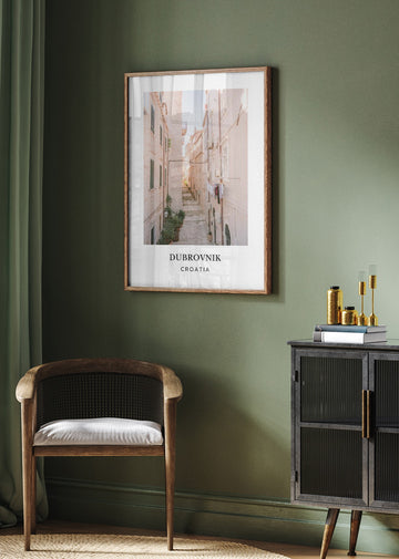 Streets of Dubrovnik Croatia Travel poster | Poster - Room Interior 2