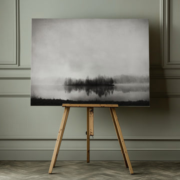 Misty Island Reflection | Canvas - Room Interior 1