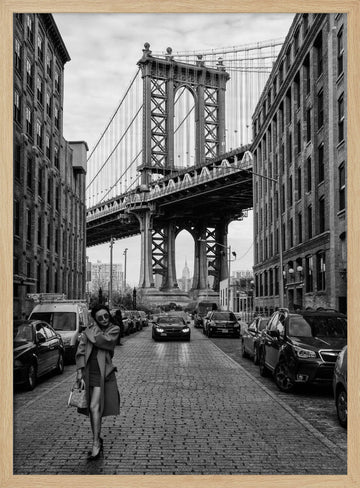 Manhattan Bridge Urban Style | Poster - Wood Frame Interior
