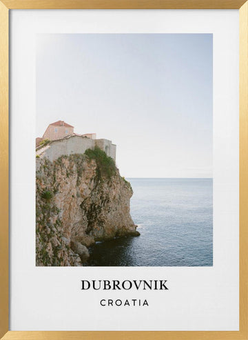 Dubrovnik Travel poster | Poster - Gold Frame Interior