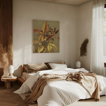Autumn Leaves No. 3 Beech By Ellen Thayer Fisher | Canvas - Room Interior 2