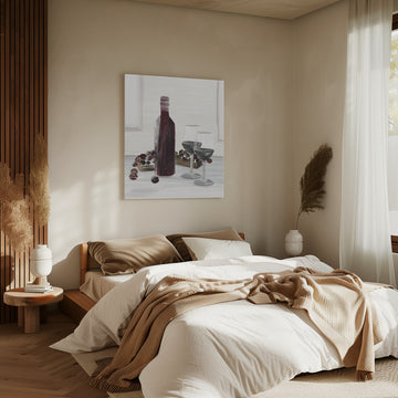 Classic Wine Still Life | Canvas - Room Interior 2