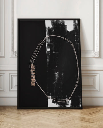 Abstract Black And White Artwork | Poster - Room Interior 1