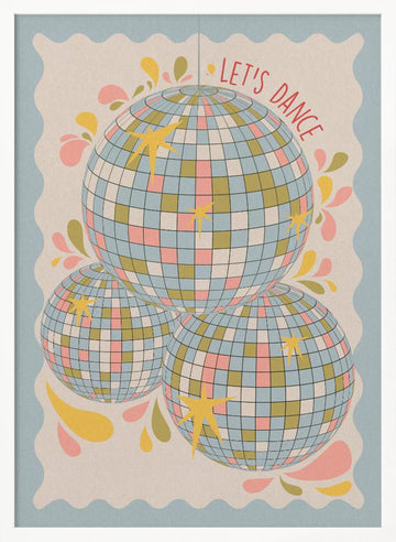 Lets Dance Retro Disco | Poster - White Frame Interior