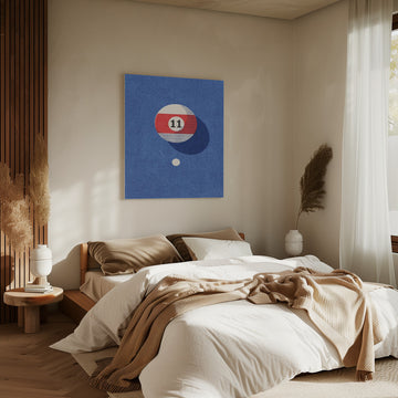 Eleven Striped Pool Ball | Canvas - Room Interior 2