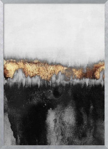 Liquid Gold Divide | Poster - Silver Frame Interior