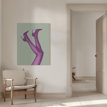 Vibrant Purple Legs | Canvas - Room Interior 1