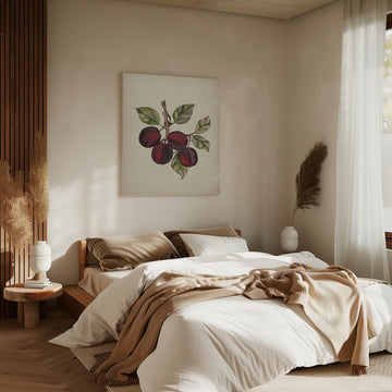 Ripe Plum Branch | Canvas - Room Interior 2