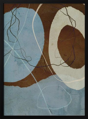 Ethereal Circles | Poster - Black Metal Frame Interior