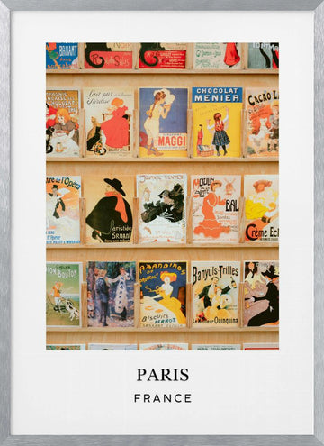 Paris France Affiches Travel poster | Poster - Silver Frame Interior