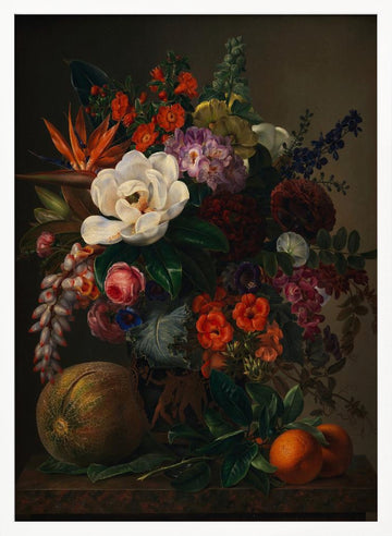 A Vase With Flowers | Poster - White Frame Interior