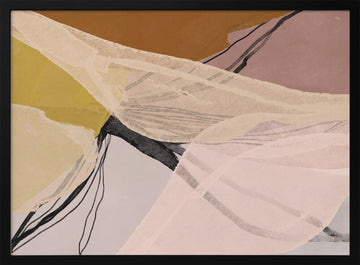 Abstract Earthy Layers | Poster - Black Metal Frame Interior