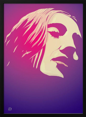 Emotional Pink Profile | Poster - Black Metal Frame Interior