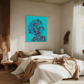 Pop Art Butterfly Woman | Canvas - Room Interior 2