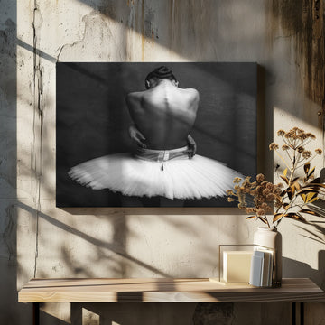 Graceful Ballerina Back | Canvas - Room Interior 2