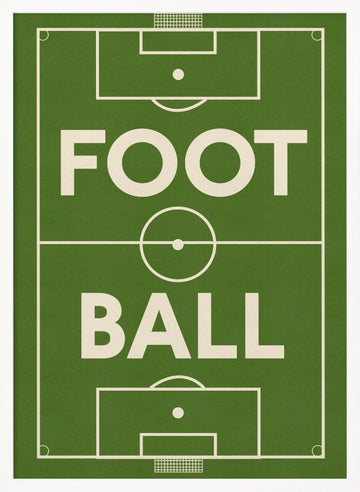 Football Field Layout | Poster - White Frame Interior