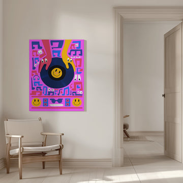 Pink Music Dance Party | Canvas - Room Interior 1