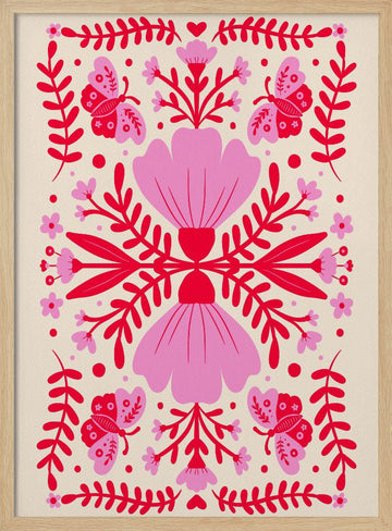Bohemian Butterfly Garden | Poster - Wood Frame Interior